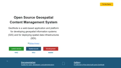 Screenshot of Geonode.org