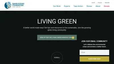 Screenshot of Davidsuzuki.org