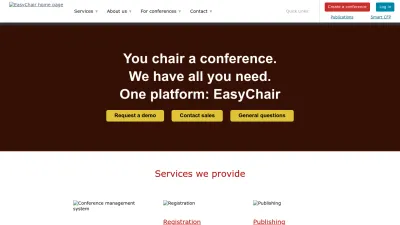 Screenshot of Easychair.org
