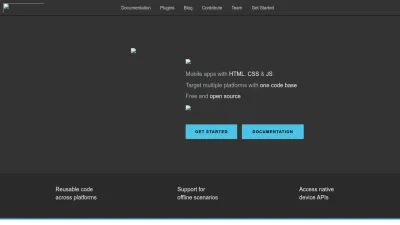 Screenshot of Cordova.apache.org