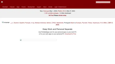 Screenshot of Portableapps.com