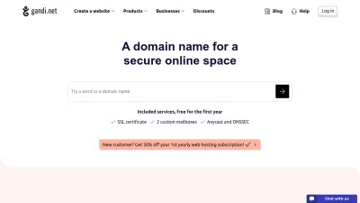 Screenshot preview of gandi.net
