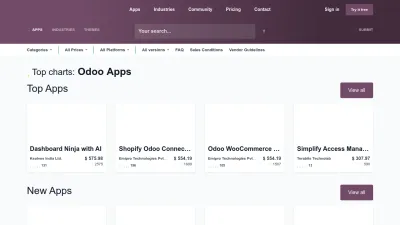 Screenshot of Apps.odoo.com
