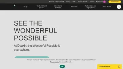 Screenshot of Deakin.edu.au