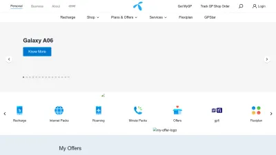 Screenshot of Grameenphone.com