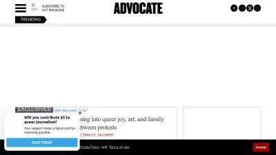 Screenshot of Advocate.com