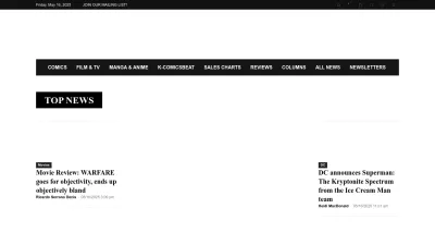 Screenshot of Comicsbeat.com