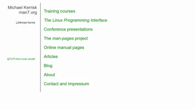 Screenshot of Man7.org
