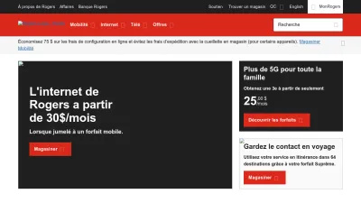 Screenshot preview of rogers.com