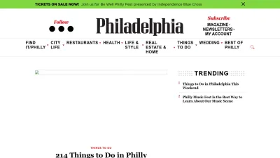Screenshot of Phillymag.com