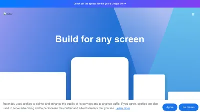 Screenshot of Flutter.dev