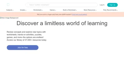 Screenshot of Education.com