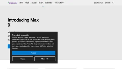 Screenshot of Cycling74.com