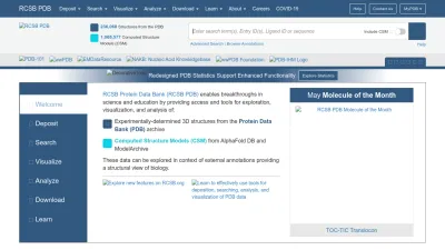 Screenshot of Rcsb.org