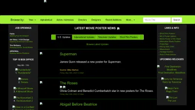 Screenshot of Impawards.com