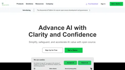 Screenshot preview of anaconda.com