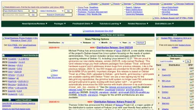 Screenshot of Distrowatch.com