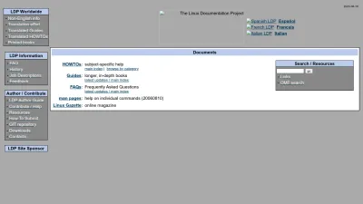 Screenshot of Tldp.org