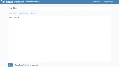Screenshot of Anotepad.com