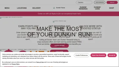 Screenshot of Dunkindonuts.com