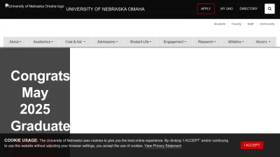 Screenshot of Unomaha.edu