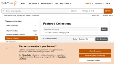 Screenshot of Babel.hathitrust.org