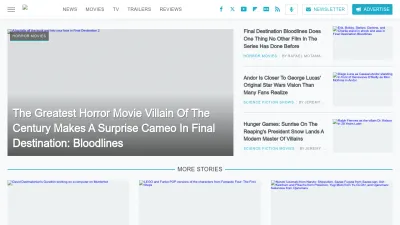 Screenshot of Slashfilm.com