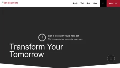 Screenshot preview of sdsu.edu