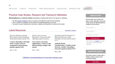 Screenshot of Marketingsherpa.com