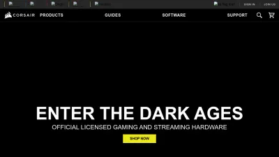 Screenshot of Corsair.com