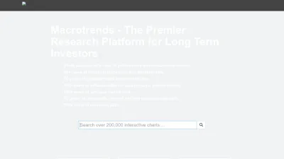 Screenshot of Macrotrends.net