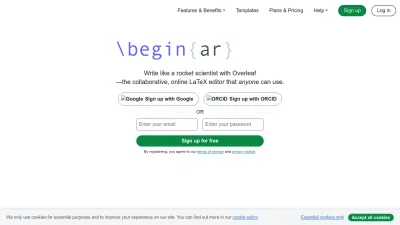 Screenshot of Overleaf.com