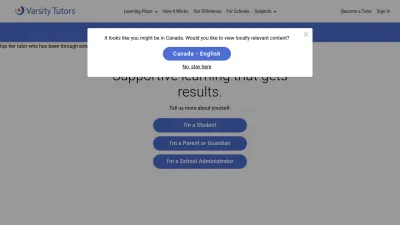 Screenshot of Varsitytutors.com
