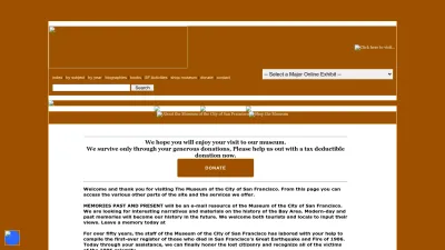 Screenshot preview of sfmuseum.org