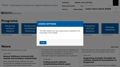 Screenshot of Iiasa.ac.at
