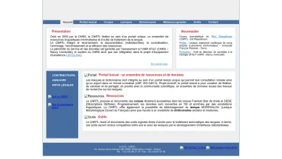 Screenshot of Cnrtl.fr