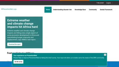 Screenshot of Preventionweb.net