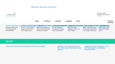 Screenshot of Iclarified.com