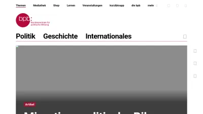 Screenshot preview of bpb.de