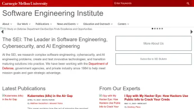Screenshot preview of sei.cmu.edu