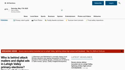 Screenshot of Mcall.com
