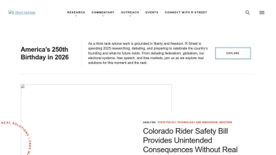 Screenshot preview of rstreet.org