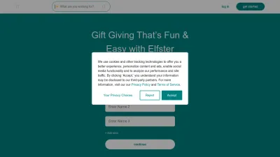Screenshot preview of elfster.com