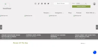 Screenshot preview of thefeedfeed.com