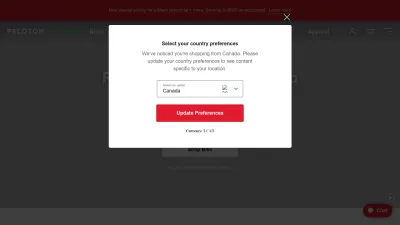 Screenshot preview of onepeloton.com