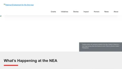 Screenshot preview of arts.gov