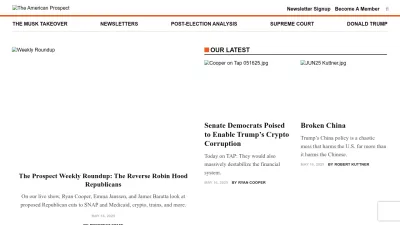Screenshot of Prospect.org