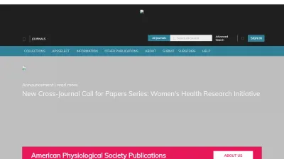 Screenshot of Journals.physiology.org