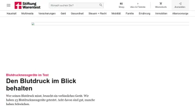 Screenshot of Test.de