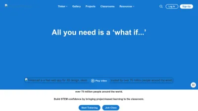 Screenshot of Tinkercad.com
